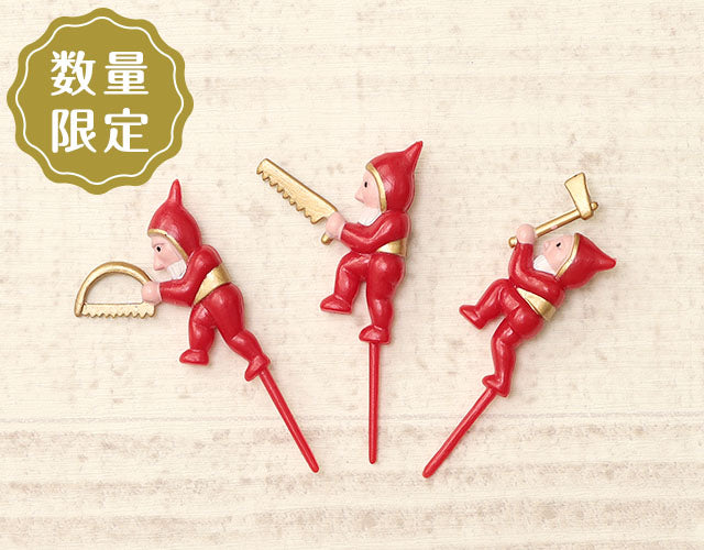 ケーキピック 森の小人3個セット(100セット)