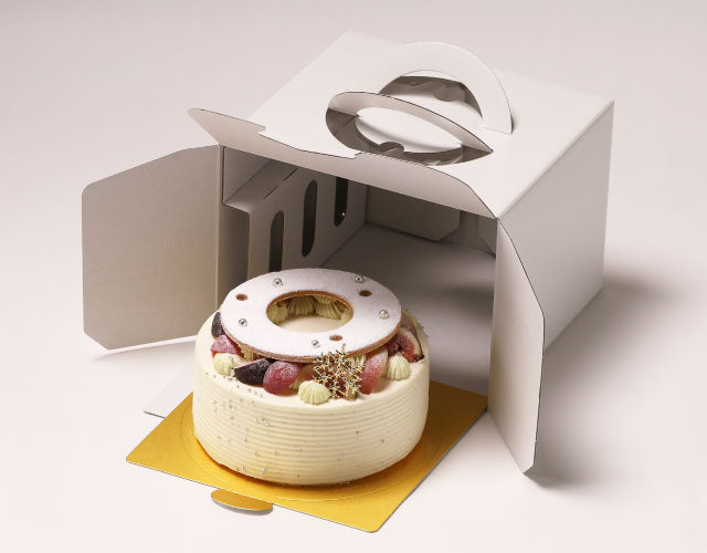 アイボリーデコ箱5号H150(保冷剤スペース付)