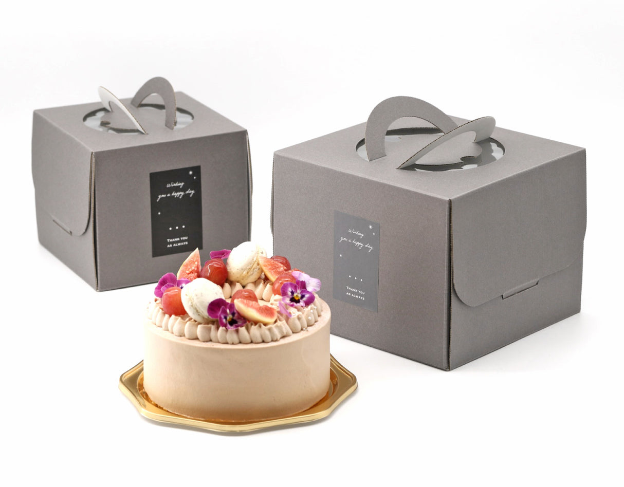 ダークグレーデコ箱4号H130