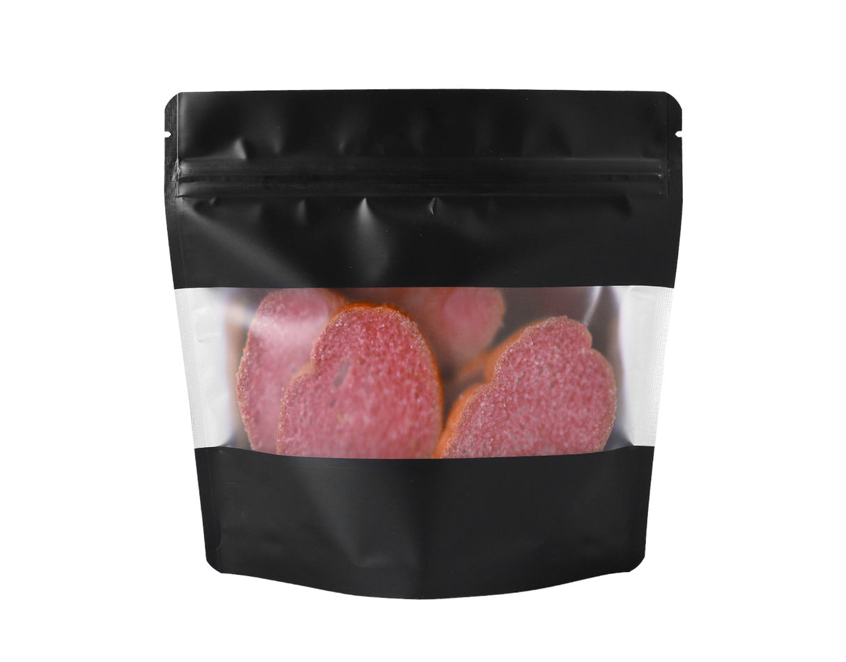 アルミスタンドチャック袋M 窓付マット黒