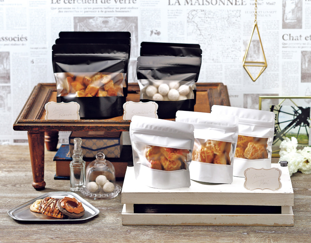 アルミスタンドチャック袋S 窓付マット白