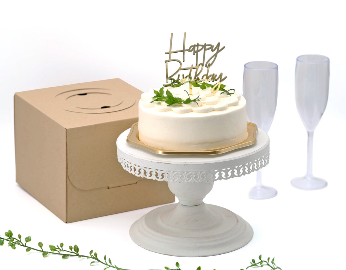 ケーキトッパー ハッピーバースデー(ゴールド)