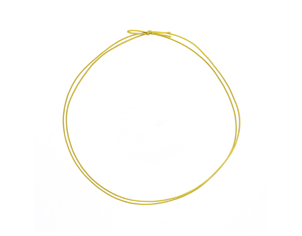 片花結び二重 ワンタッチゴム 金_50本