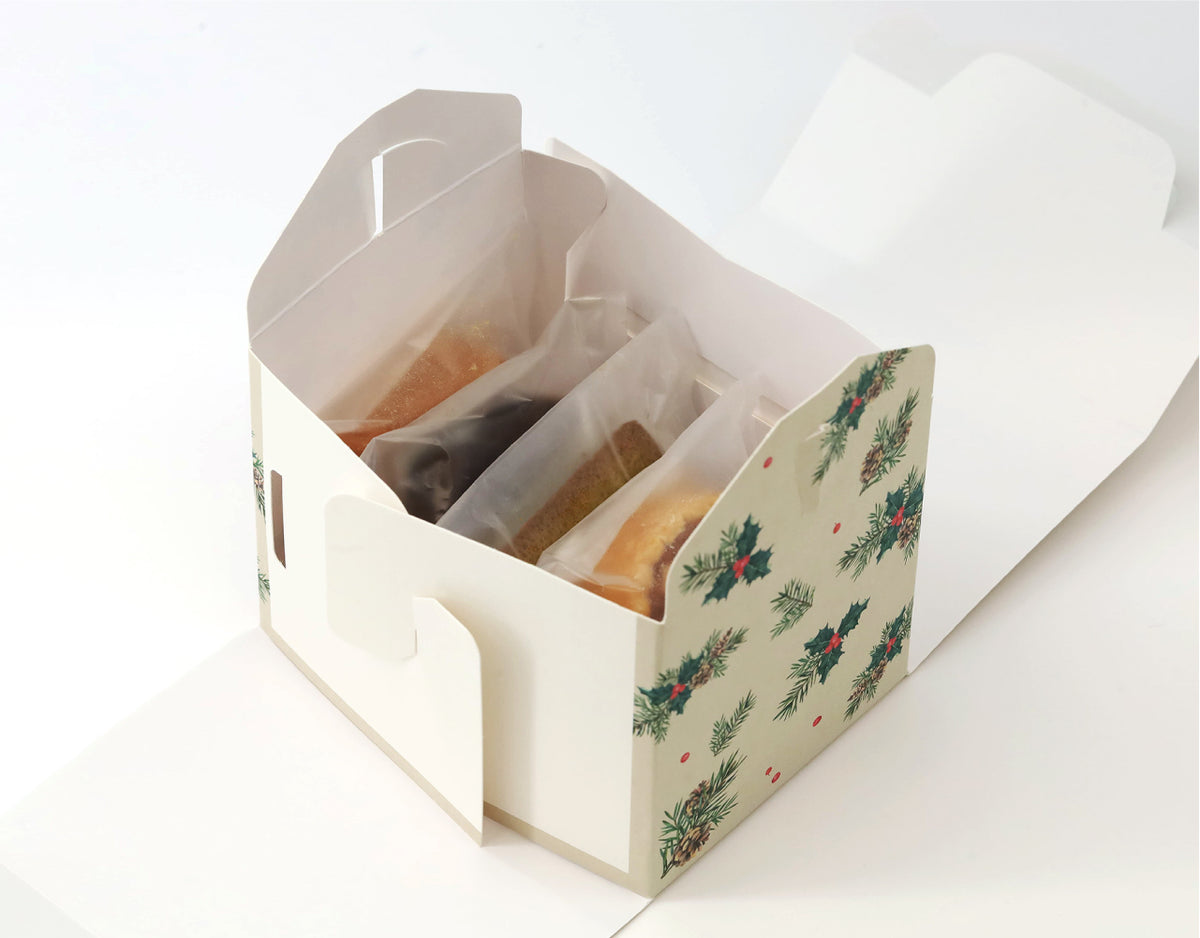 保冷手提げカットケーキ箱0.5号SSS_ヒイラギ