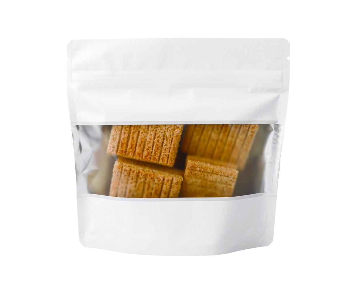 アルミスタンドチャック袋M 窓付マット白