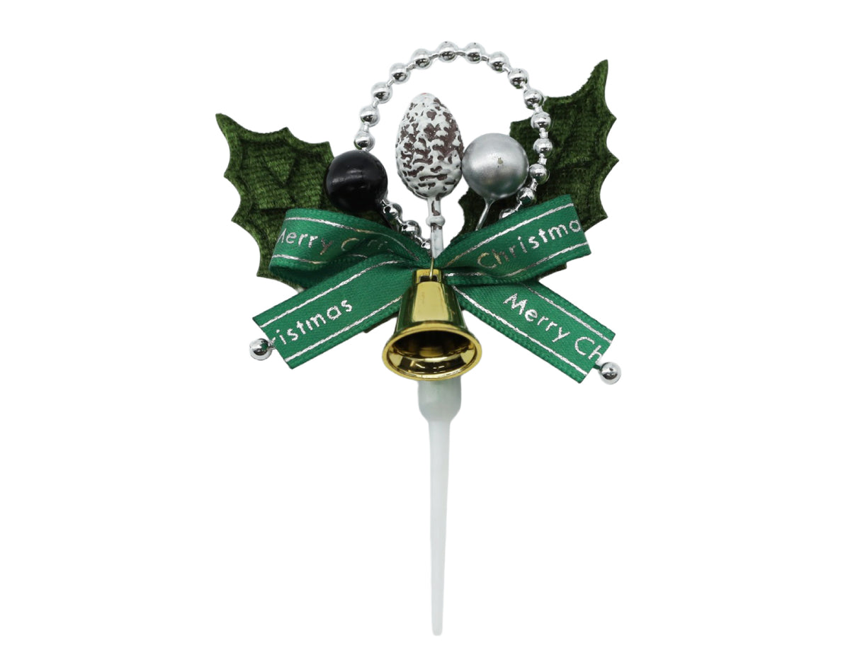 ケーキピック アートフラワーヒイラギ GY190