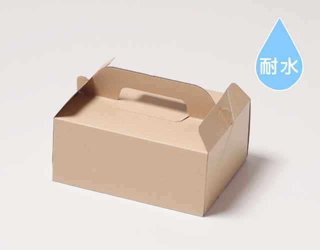 手提げカットケーキ箱クラフト3号M(保冷剤スペース付) – ケーキ箱なら