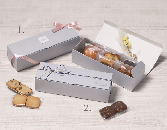 パウンドケーキ箱(ブルーグレー) – Hacomarche