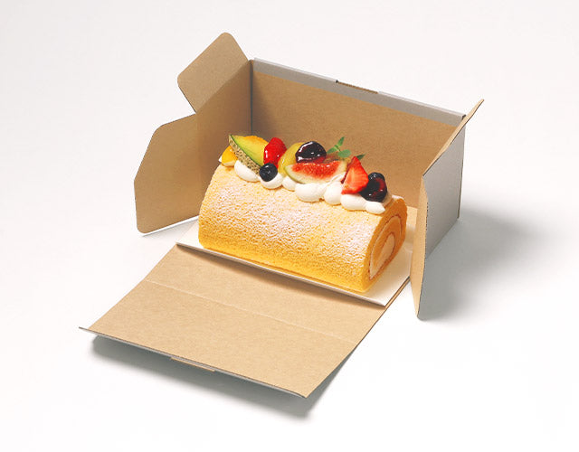 UNIナチュラルグレーロールケーキ箱 – ケーキ箱ならハコマルシェ・店舗