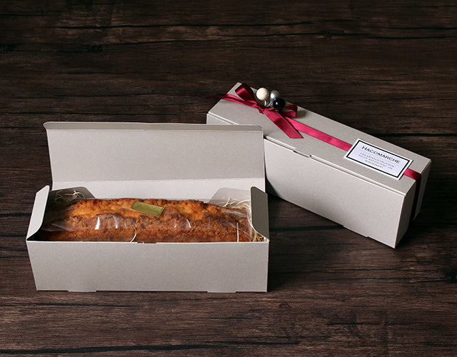 スリムパウンドケーキ箱(ミストグレー) – ケーキ箱ならハコマルシェ