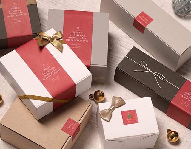 掛け紙_クリスマスレッド_60×360mm – ケーキ箱ならハコマルシェ・店舗