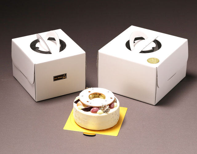 アイボリーデコ箱6号H150(保冷剤スペース付) – ケーキ箱なら