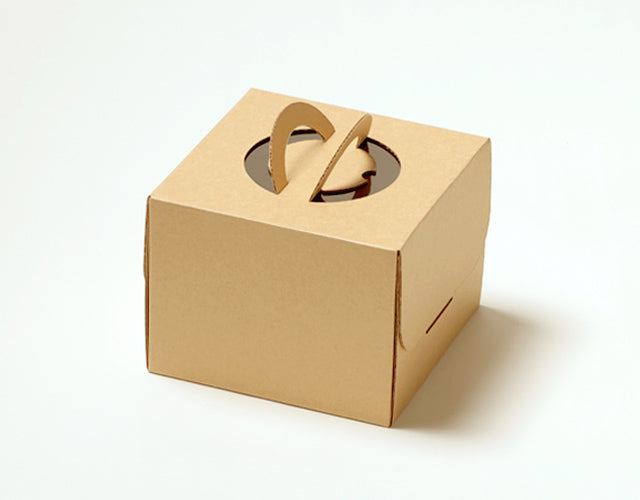 エコクラフトデコ箱4.5号H130 – ケーキ箱ならハコマルシェ・店舗業務用