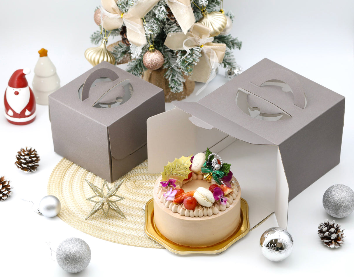 ダークグレーデコ箱4号H130