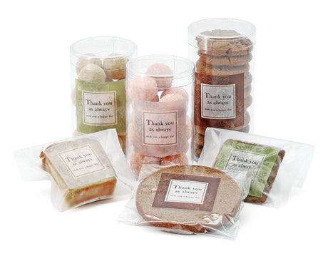 クリアペーパーシール スクエア花柄アソート(3色×5片)