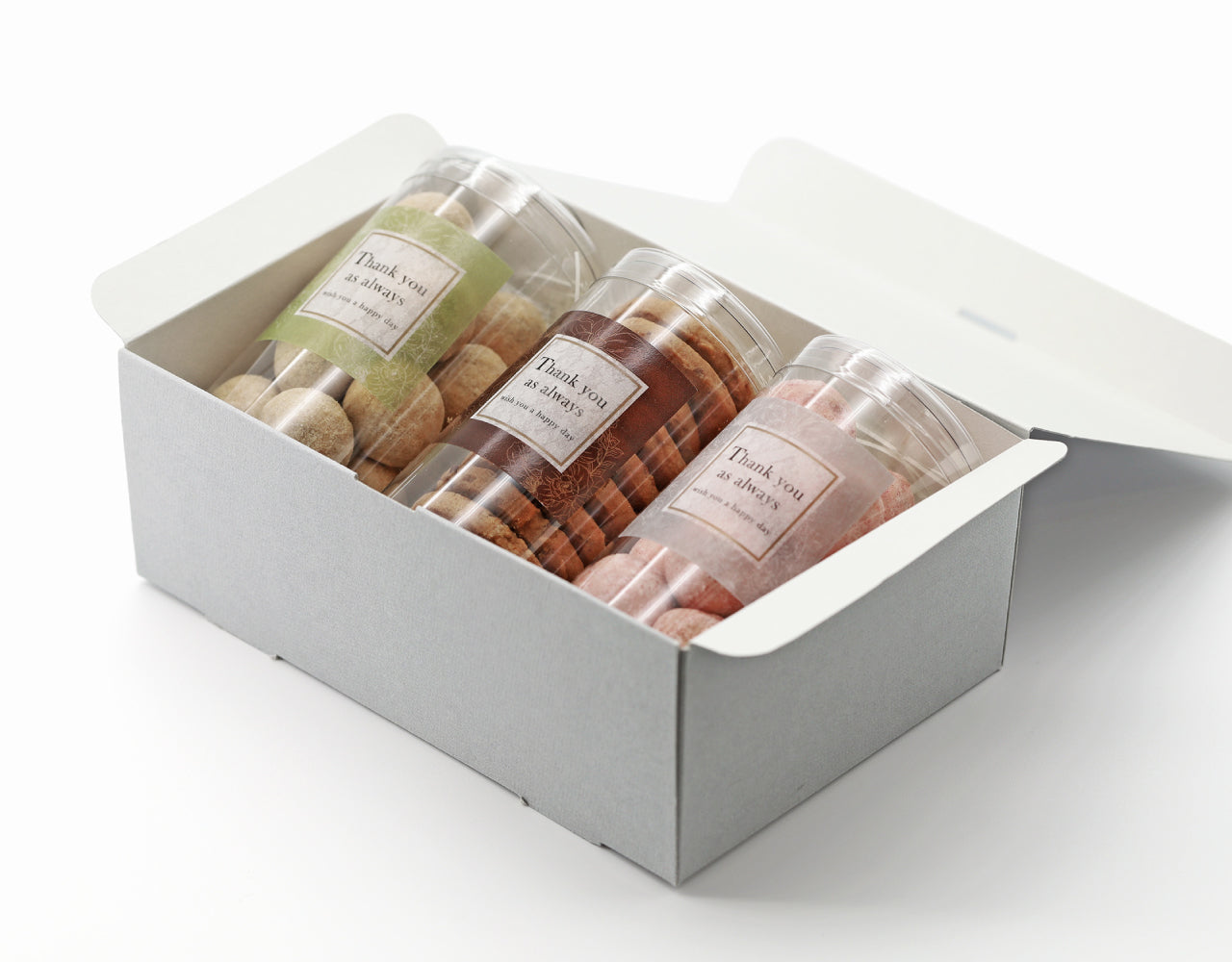 クリアペーパーシール スクエア花柄アソート(3色×5片) – ケーキ箱なら