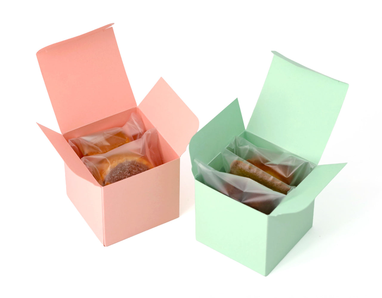 キューブボックス（ピンク） – ケーキ箱ならハコマルシェ・店舗業務用