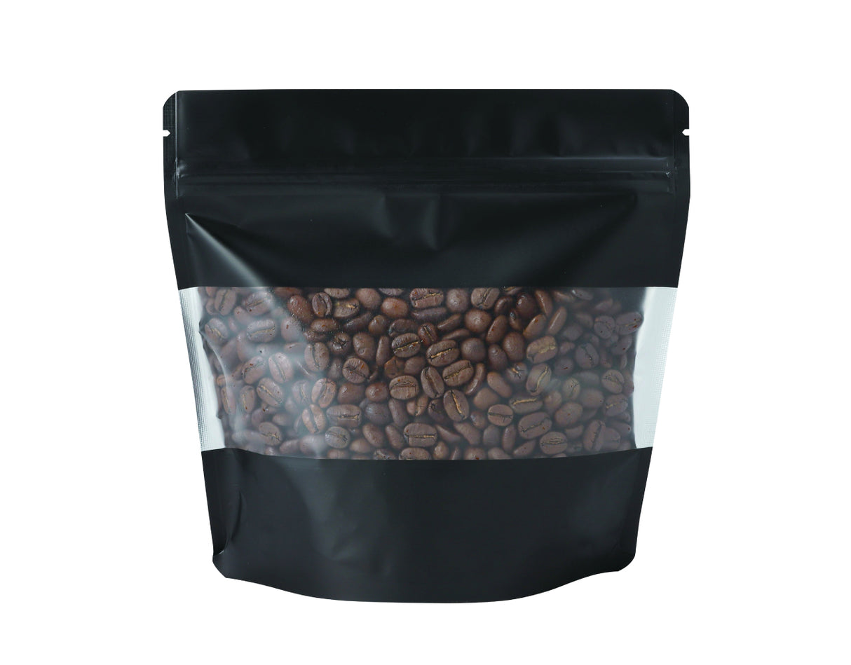 アルミスタンドチャック袋M 窓付マット黒