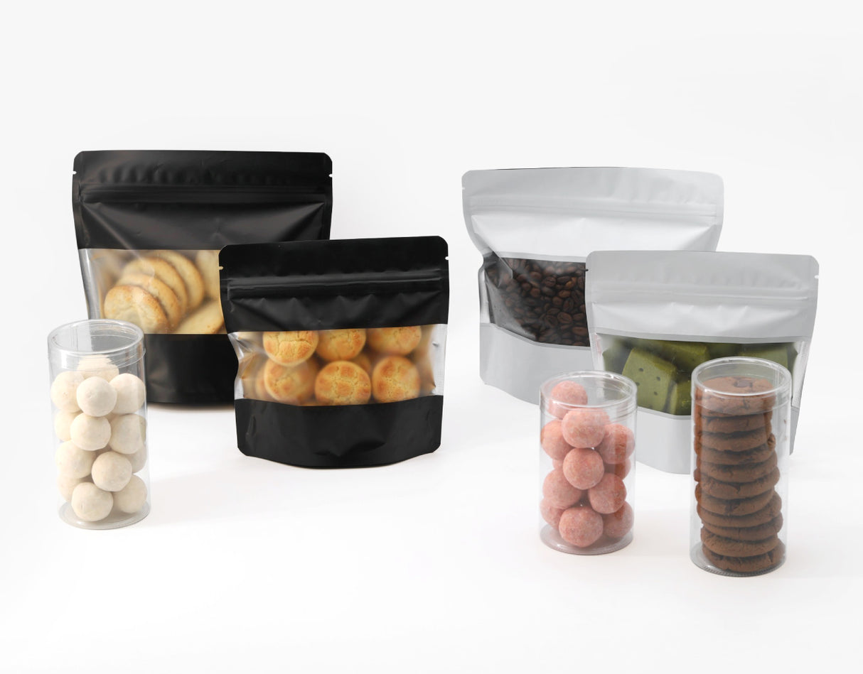 アルミスタンドチャック袋M 窓付マット白