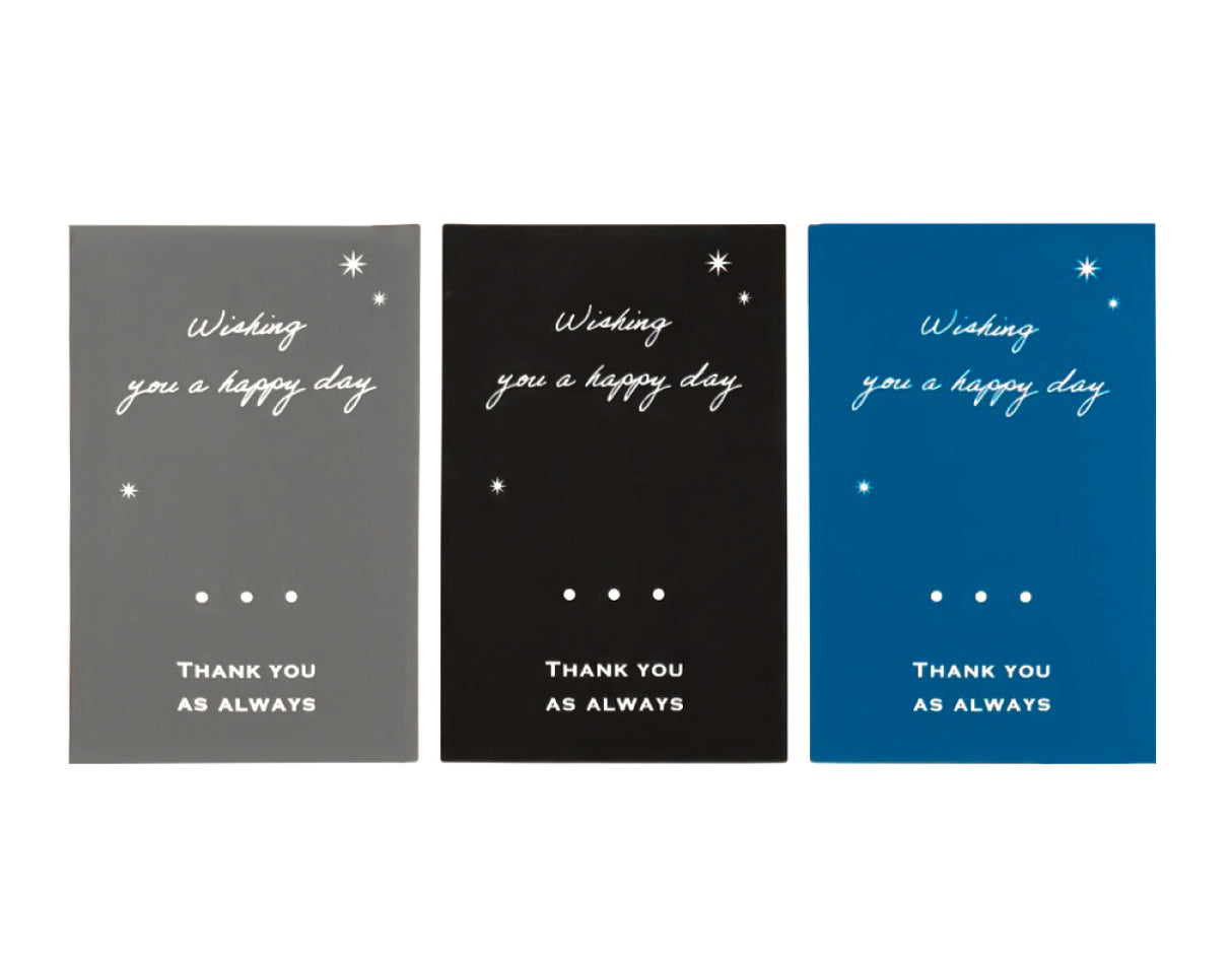 スクエアシール 星柄アソート(3色×3片)