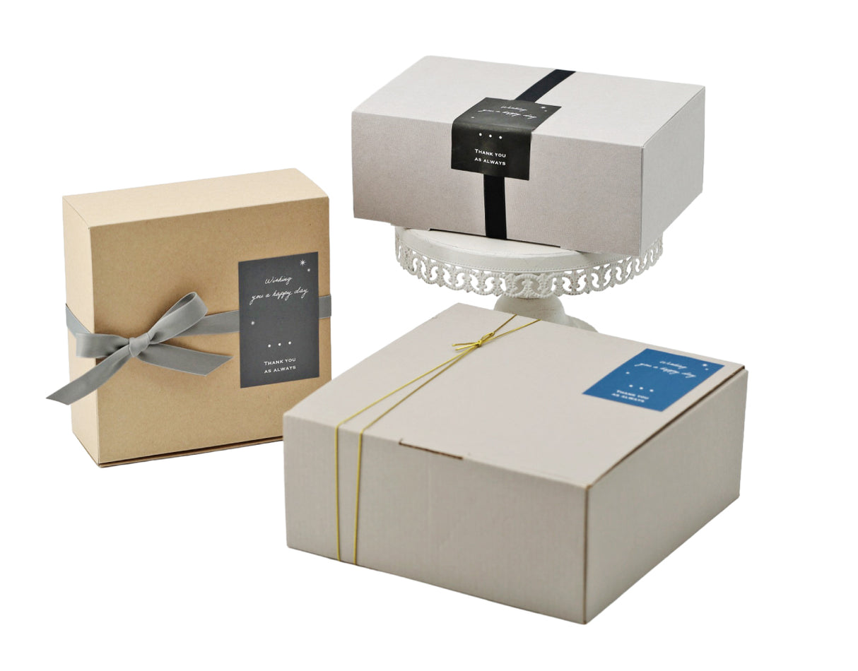 スクエアシール 星柄アソート(3色×3片)