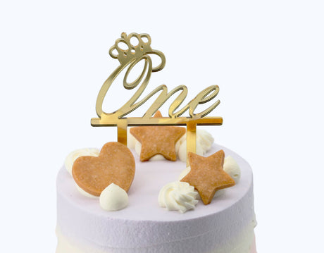 ケーキトッパー One(ゴールド）