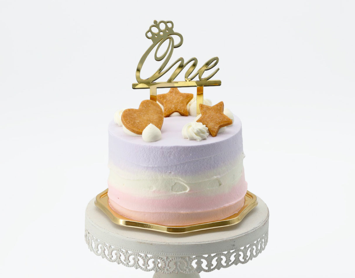 ケーキトッパー One(ゴールド）